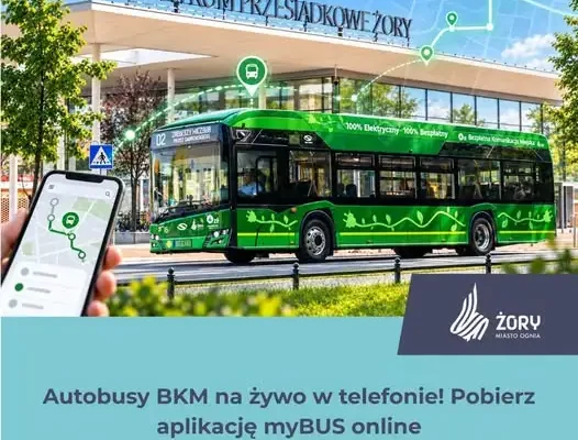 Żory: śledź autobusy BKM na żywo w aplikacji myBUS online