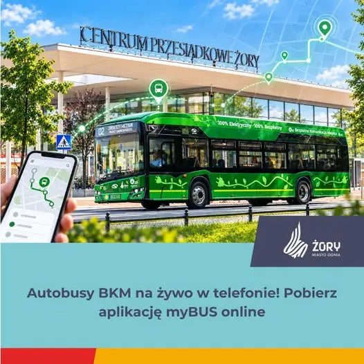 Żory: śledź autobusy BKM na żywo w aplikacji myBUS online