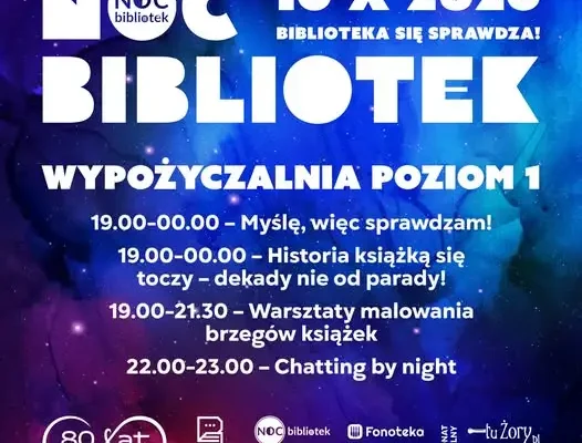 Noc Bibliotek w Żorach – sprawdź, co przygotowano dla dorosłych