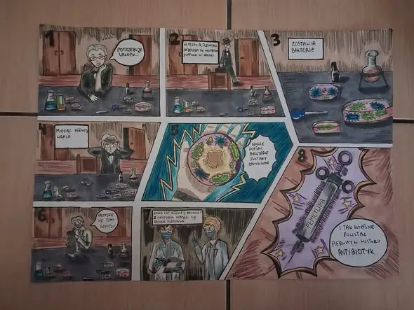 Uczennice z klasy 8b na podium ogólnopolskiego konkursu „Naukowy Komiks”