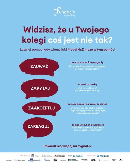 Szkoła włącza się w kampanię SYGNAŁ – wsparcie psychologiczne dla uczniów i rodziców