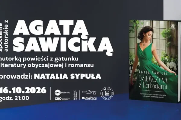 Nocne spotkanie z Agatą Sawicką w Bibliotece – transmisja online