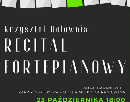 Recital fortepianowy Krzysztofa Hołowni w Pałacu Baranowice – już dziś