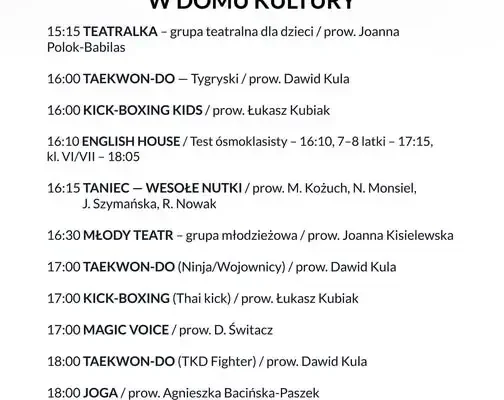 Nowy sezon kulturalny w MOK Żory – sprawdź harmonogram zajęć