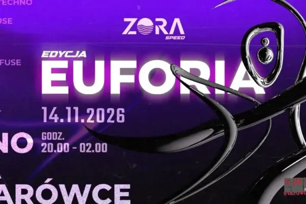 ZORA SPEED: EUFORIA – nowy cykl imprez w Żorach. Pierwsza edycja już 14 listopada