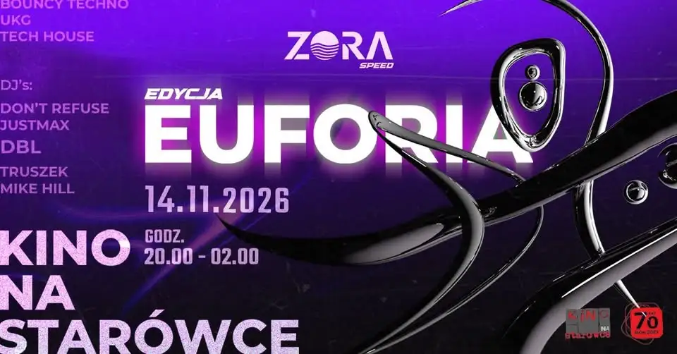 ZORA SPEED: EUFORIA – nowy cykl imprez w Żorach. Pierwsza edycja już 14 listopada